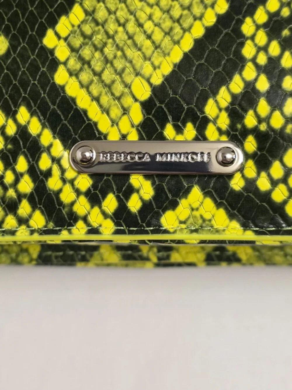 REBECCA MINKOFF Chevron Quilted Snake Print Crossbody Bag